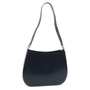 Salvatore Ferragamo Hobo Bag Gancini Navy Blue Leather Shoulder Salvatore